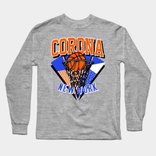 Corona New York Throwback Basketball Long Sleeve T-Shirt